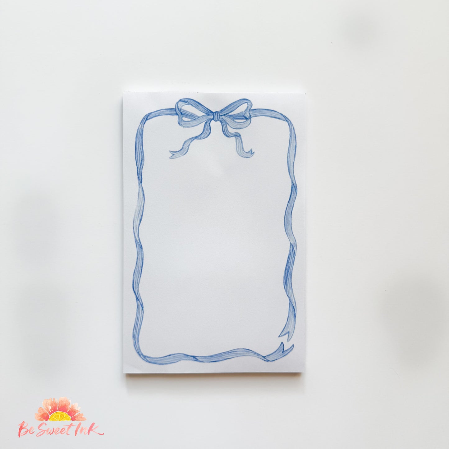 Blue Bow Notepad