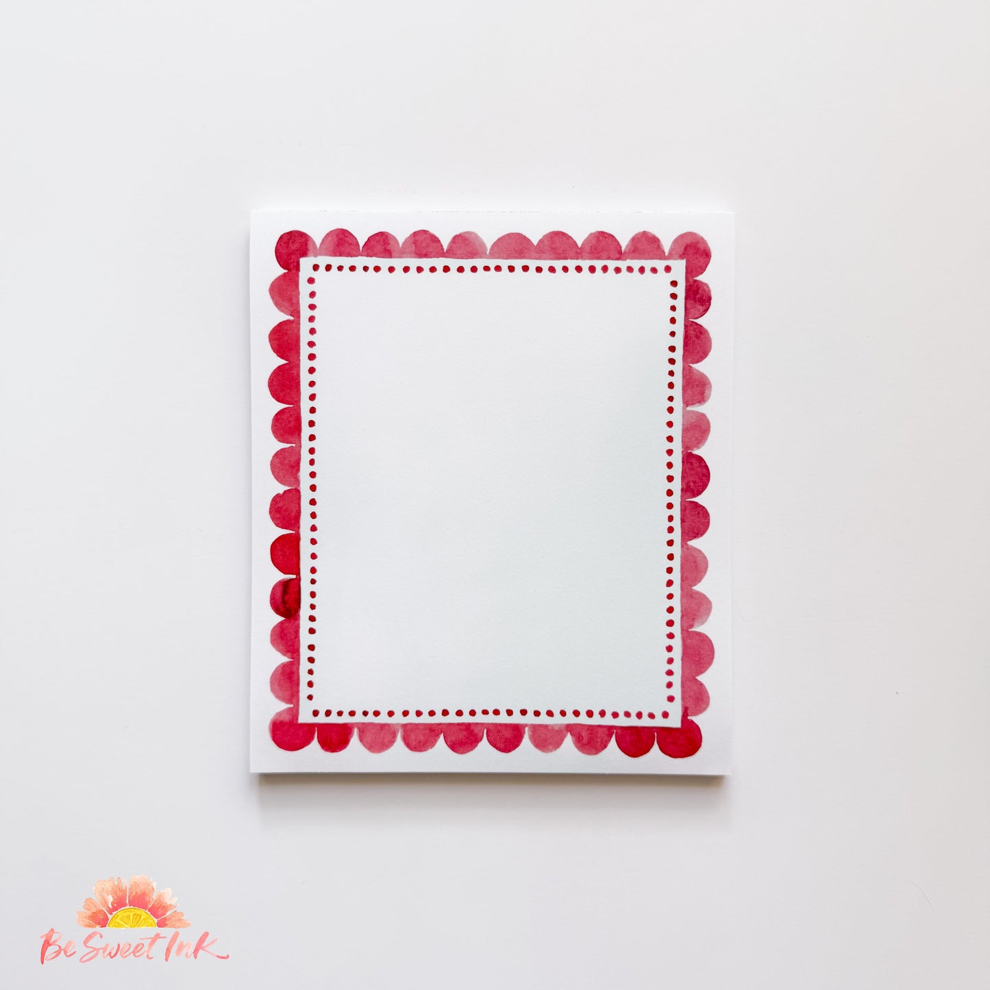 Cranberry Scalloped Notepad