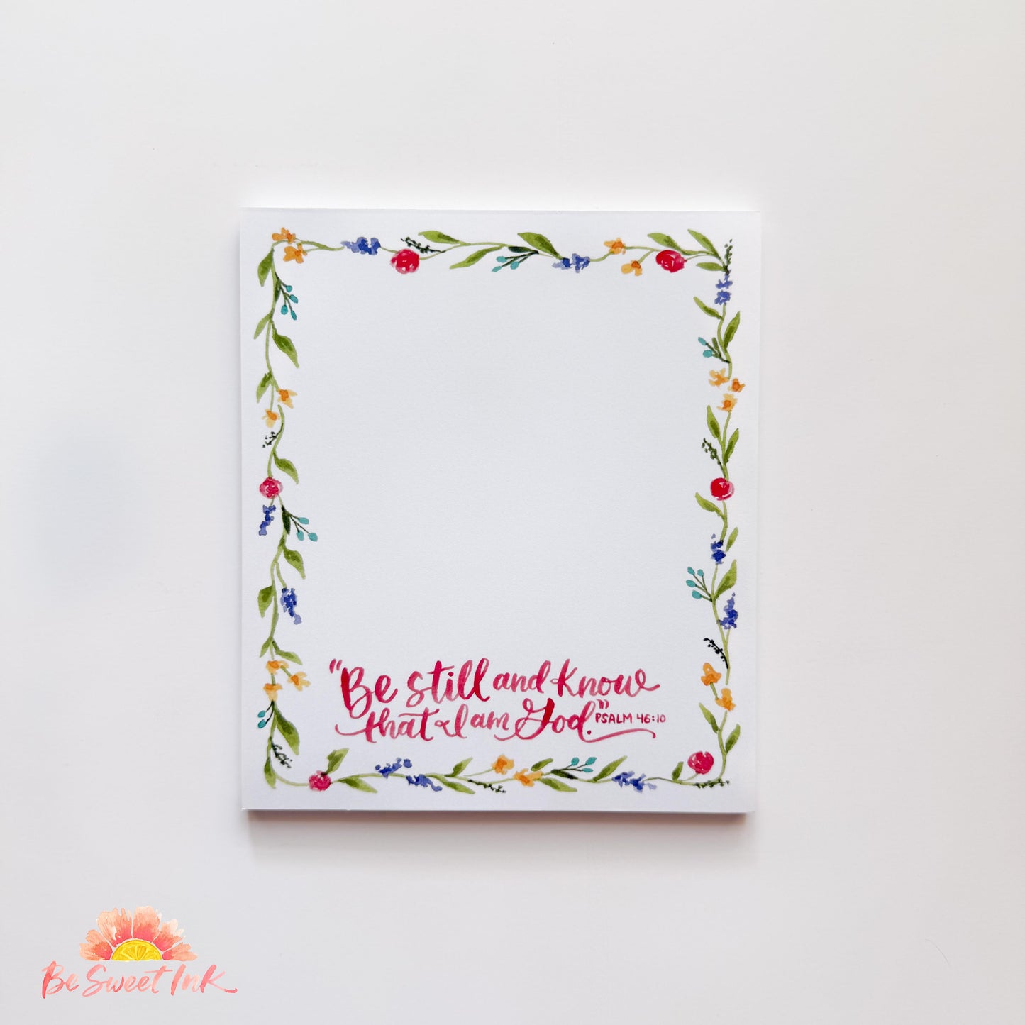 Be Still Floral Notepad