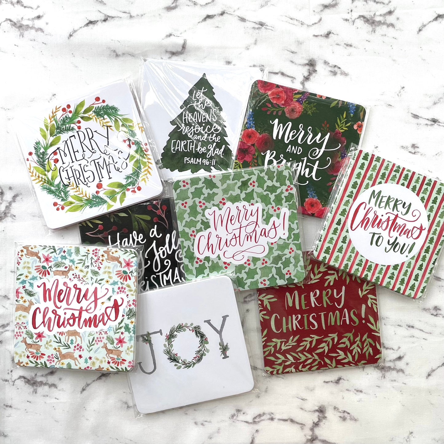 Christmas artistic coasters