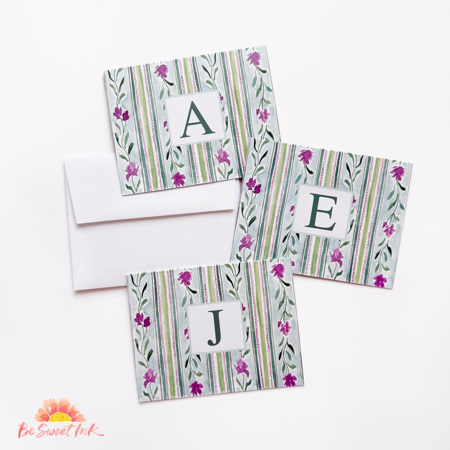 Initial Sets of 10- Purple Green Stripe