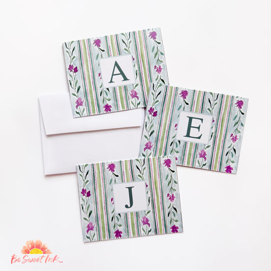 Initial Sets of 10- Purple Green Stripe