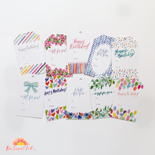All Occasion/Birthday Tag set of 10