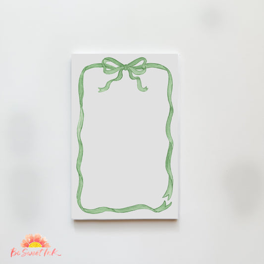 Green Bow Notepad