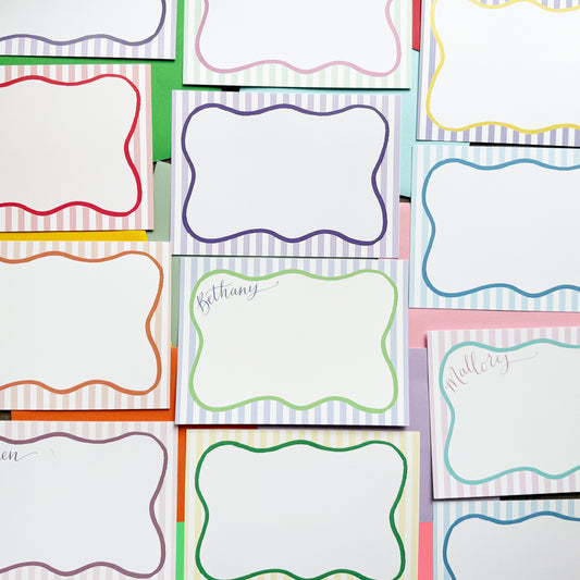Custom Colorful Wave Stationery