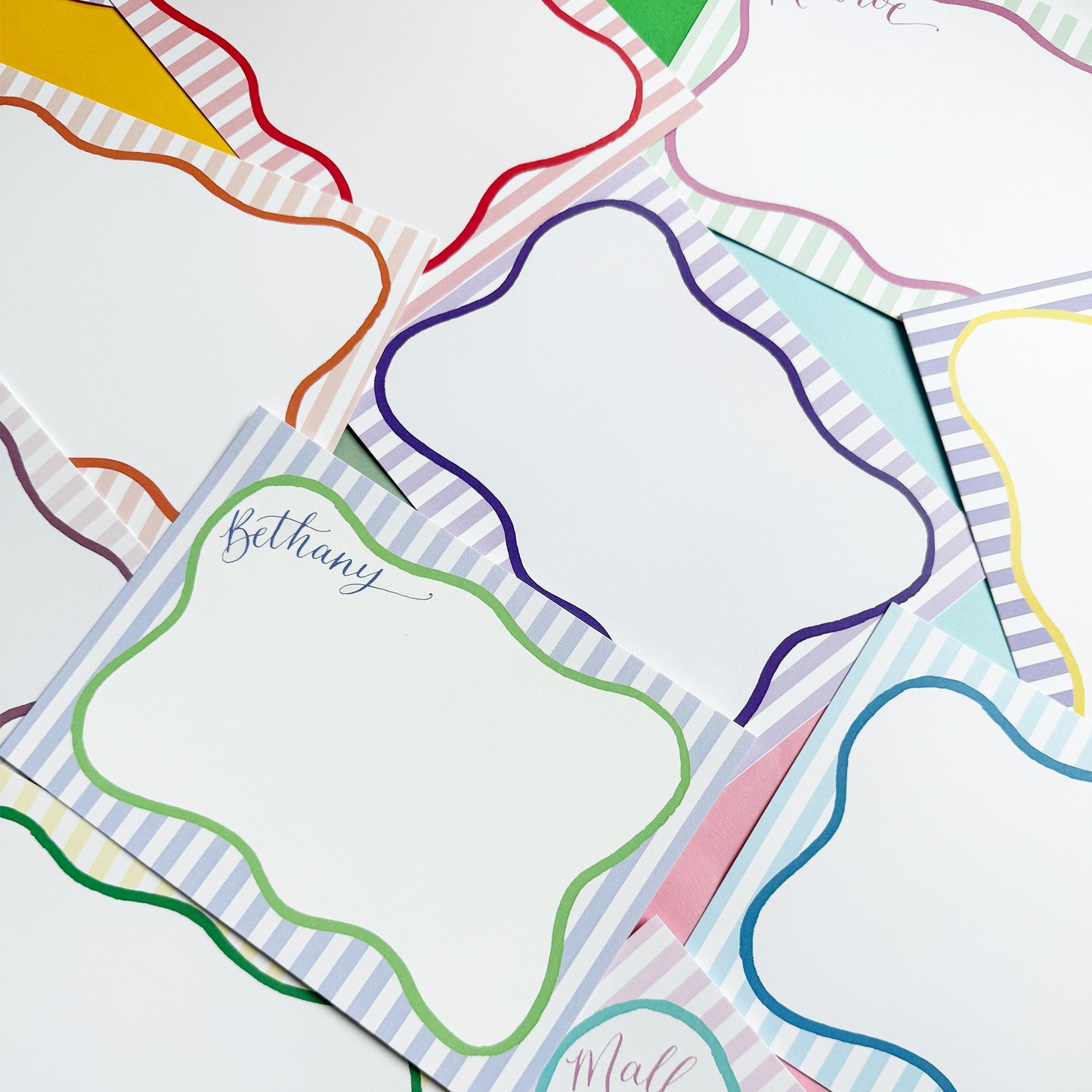 Custom Colorful Wave Stationery