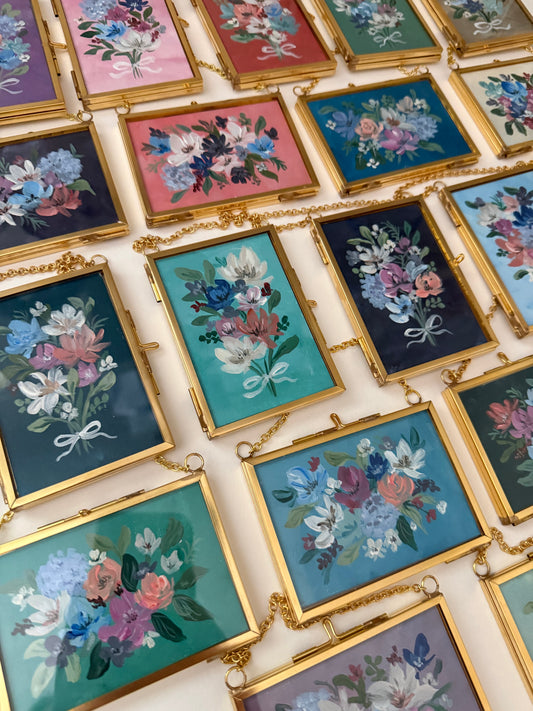 Hand Painted Framed Ornaments