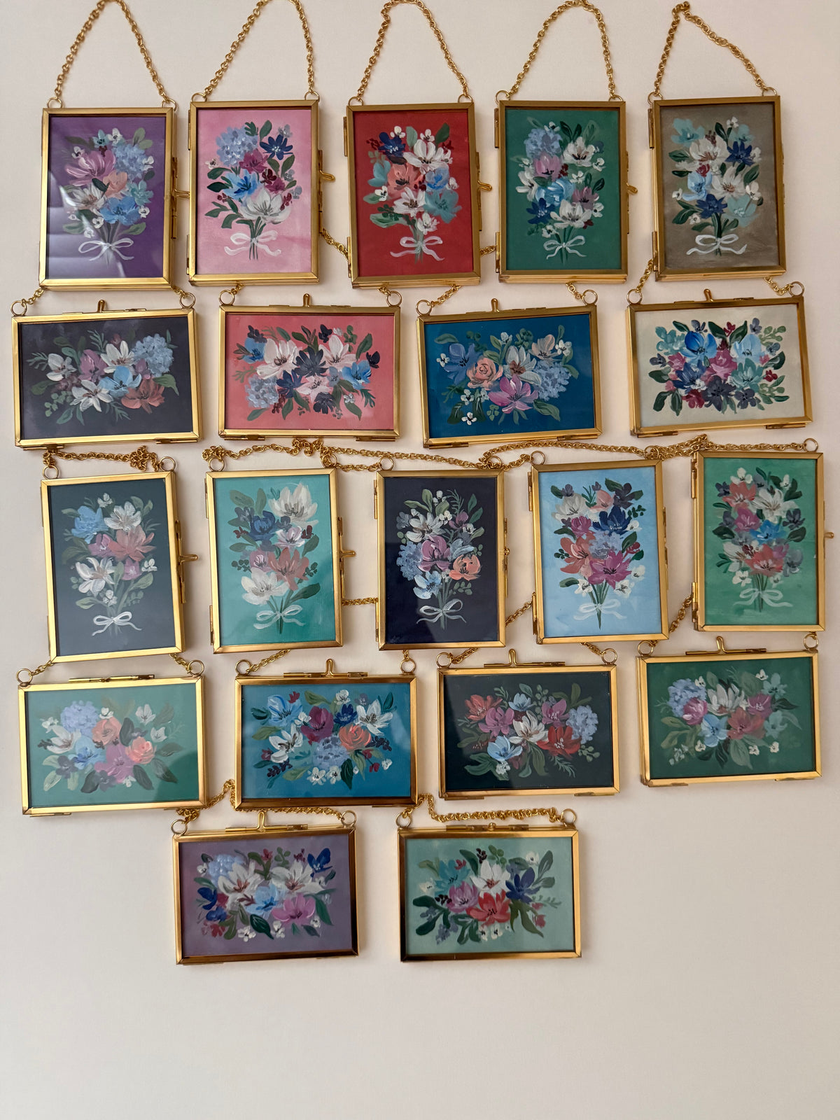 Hand Painted Framed Ornaments