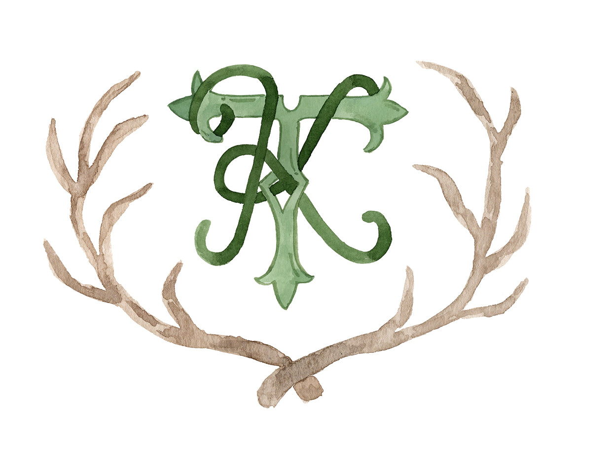 Watercolor Crest/Monogram