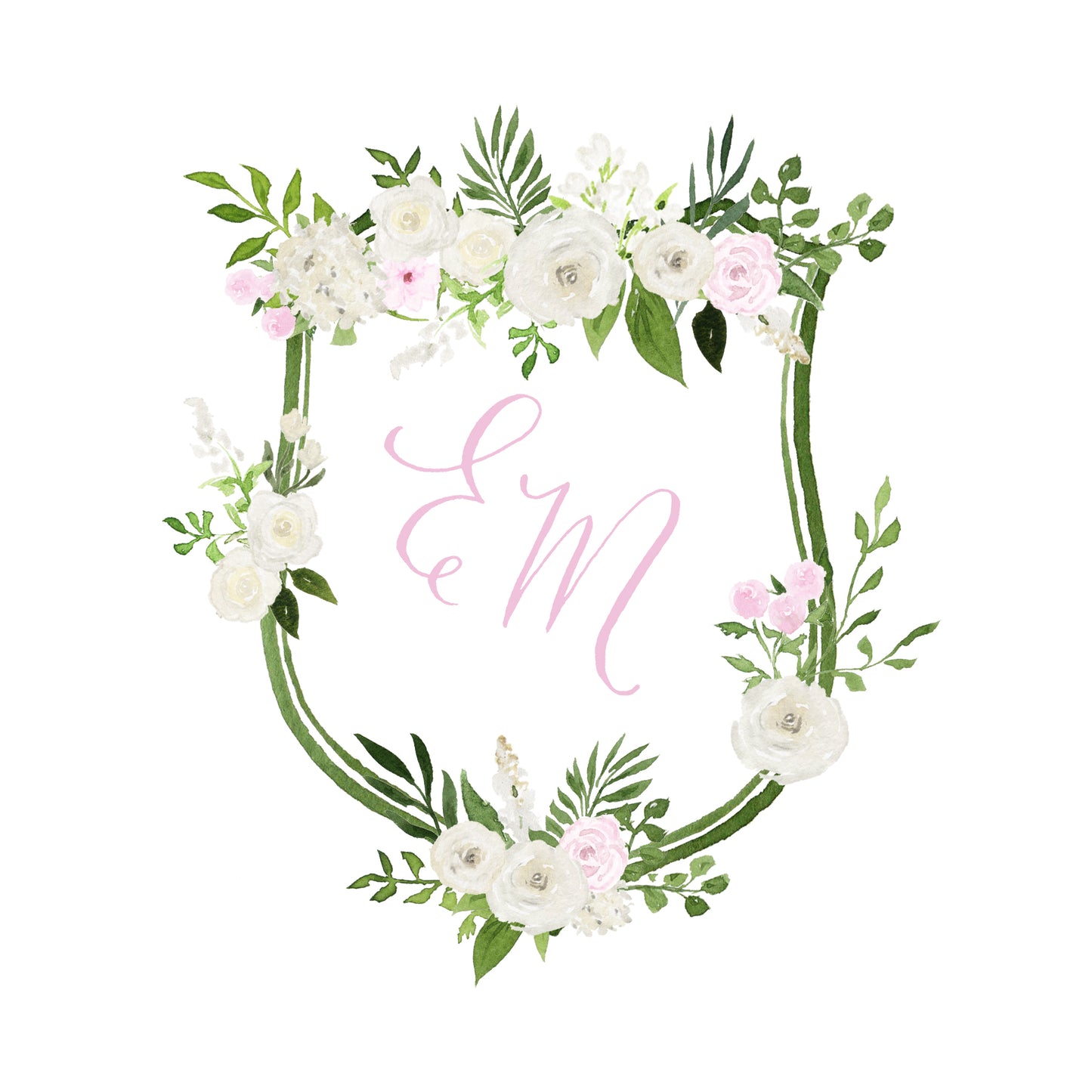 Watercolor Crest/Monogram