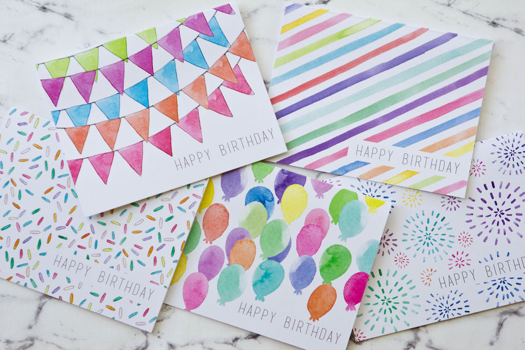 Watercolor handmade Birthday cards