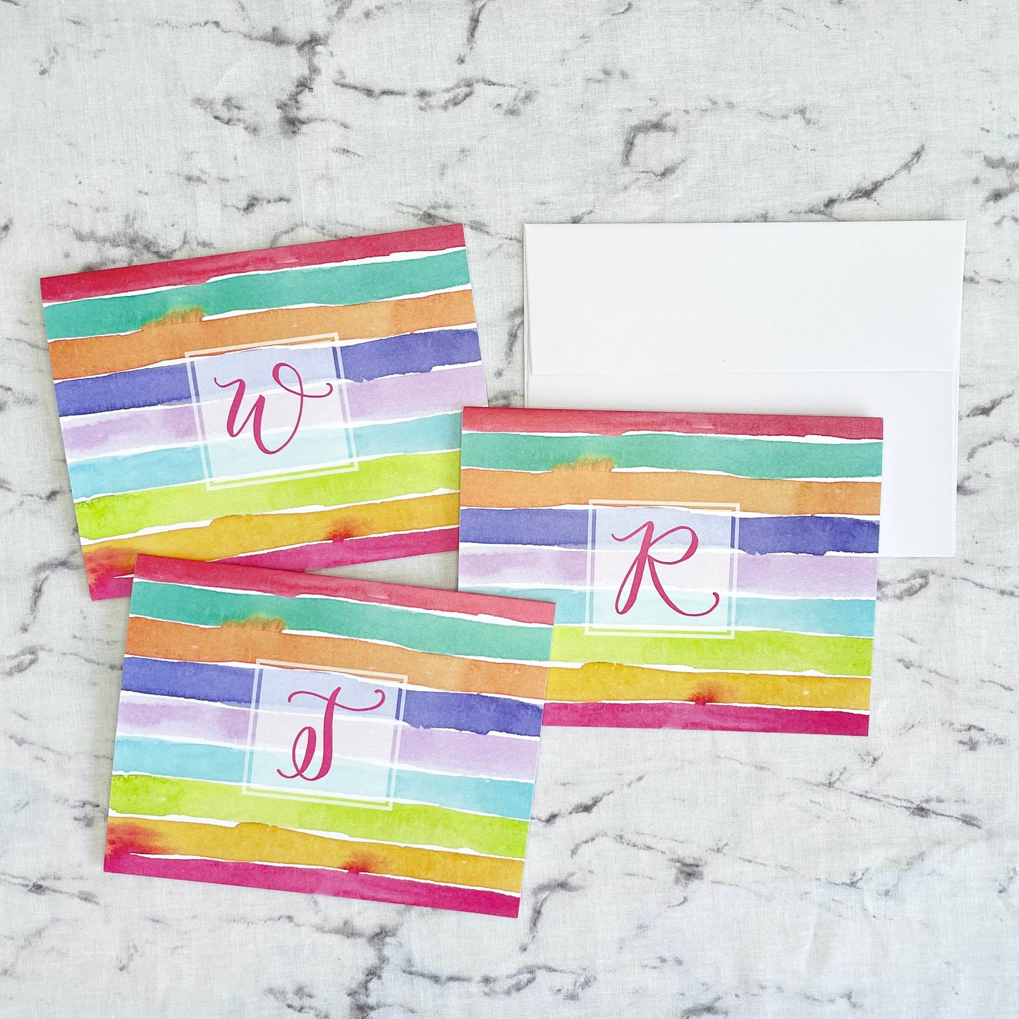 Striped Initial Set