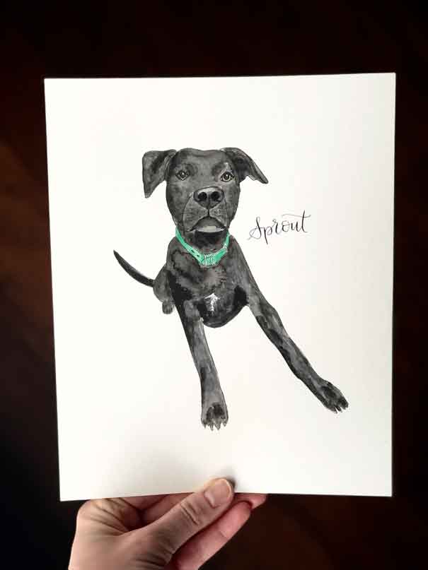 Watercolor Pet Portrait